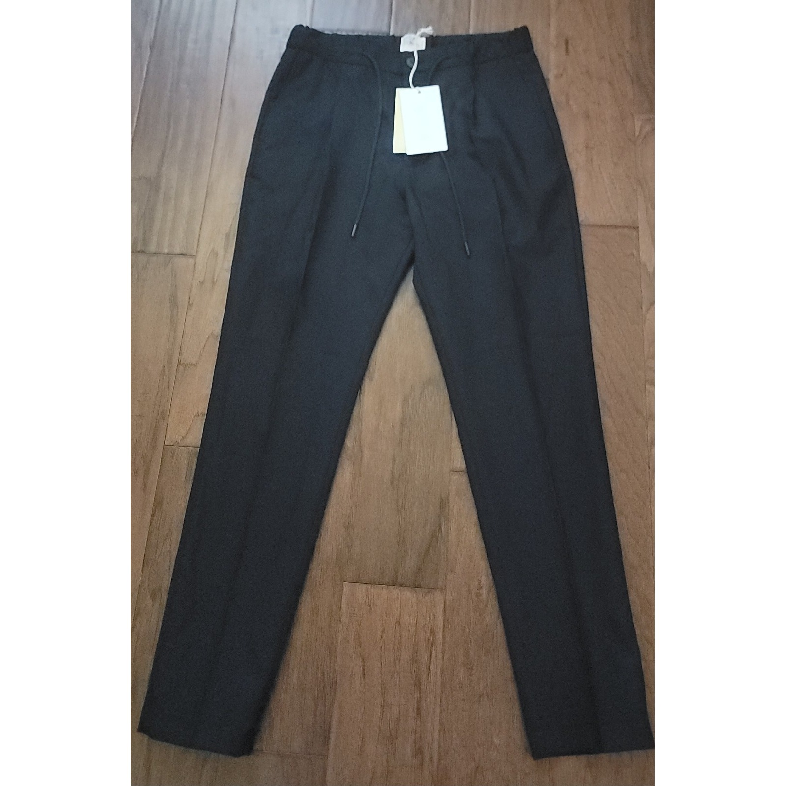 Nwt Closed Women's Black Vigo Tapered Drawstring Elastic Waist Pants Sz 29 30x28